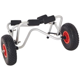 Kayak Trolley Cart with Airless Tires - 140LB Capacity for Transporting Kayak, Paddleboard, SUP, Canoe – Aluminum Frame by RAD Sportz (White)