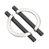Alzassbg 6 Pack Matt Black and Nickel Cabinet Pulls, 3-3/4