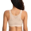 Lemorosy Posture Bra Full Coverage Front Closure Wirefree Unpadded Back