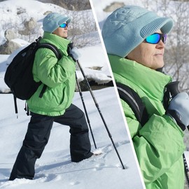 BrillayView Cycling Sunglasses for Men Women Polarized Sports Sunglasses Running Ski, Black-blue, 5.7 IN