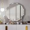 SNUGACE Single Beveled Edge Circle Mirror Frameless Wall Mount Round