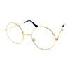 Adults Metal Frame Wizard Glasses with Clear Lens [Gold]