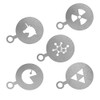 getDigital Nerdy Cappuccino Stencil Set: 5 Stainless Steel Stencils for