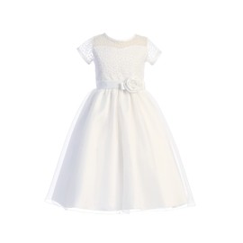 Pink Princess First Communion Dresses for Girls 7-16 Plus Size Holy 1st Dress White Vestidos de Primera Comunion para Niñas (Size 18X)