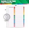 Tab Dividers for 3 Ring Binders – 6 Sets, 1–15