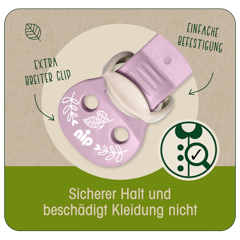 nip Stay Green Dummy Strap Made of 100% Organic Cotton,