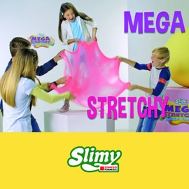 Slimy Mega Stretchy 500g - Original Mega Slime Spielmasse für Kinder, extrem dehnbarer Schleim in der Geschenkbox, elastische Spielknete als Kindergeschenk, Farbe:Grün