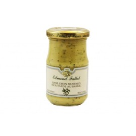Edmond Fallot Basil Dijon Mustard from France, 7.2 oz (205 g)