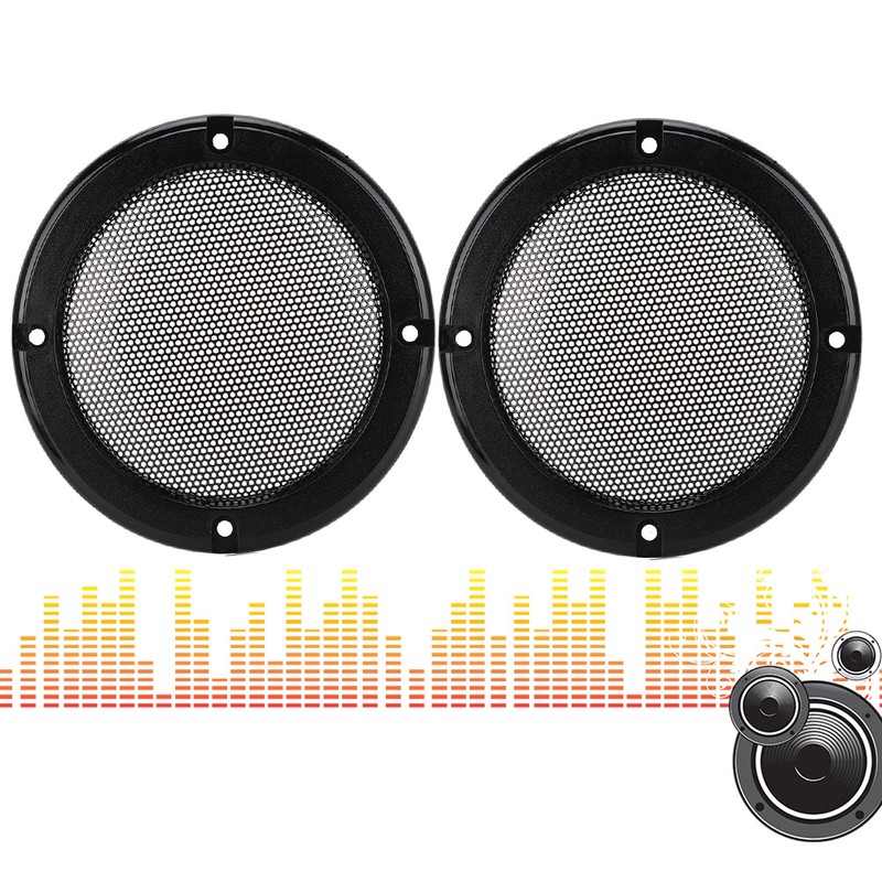 2 pcs 6.5 inch Audio Speaker Cover Decorative Circle Protective