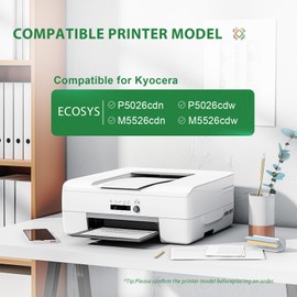 Derzio TK5242 TK-5242k Black Toner Cartridge Compatible for Kyocera TK-5242K 1T02R70US0 for ECOSYS M5526cdw P5026cdn P5026cdw M5526cdn Printer(2 Pack,Black)
