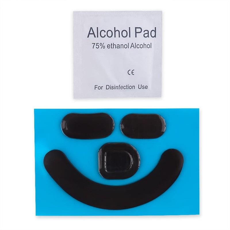 2 Sets Black Rounded Curved Edges Mouse Feet Pads Skates