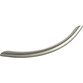 OBF Grimme Basic Ingenio 72139419 Drawer Handle Curved Diameter 10 mm Width 151 mm Stainless Steel Effect Silver Hole Spacing 128 mm