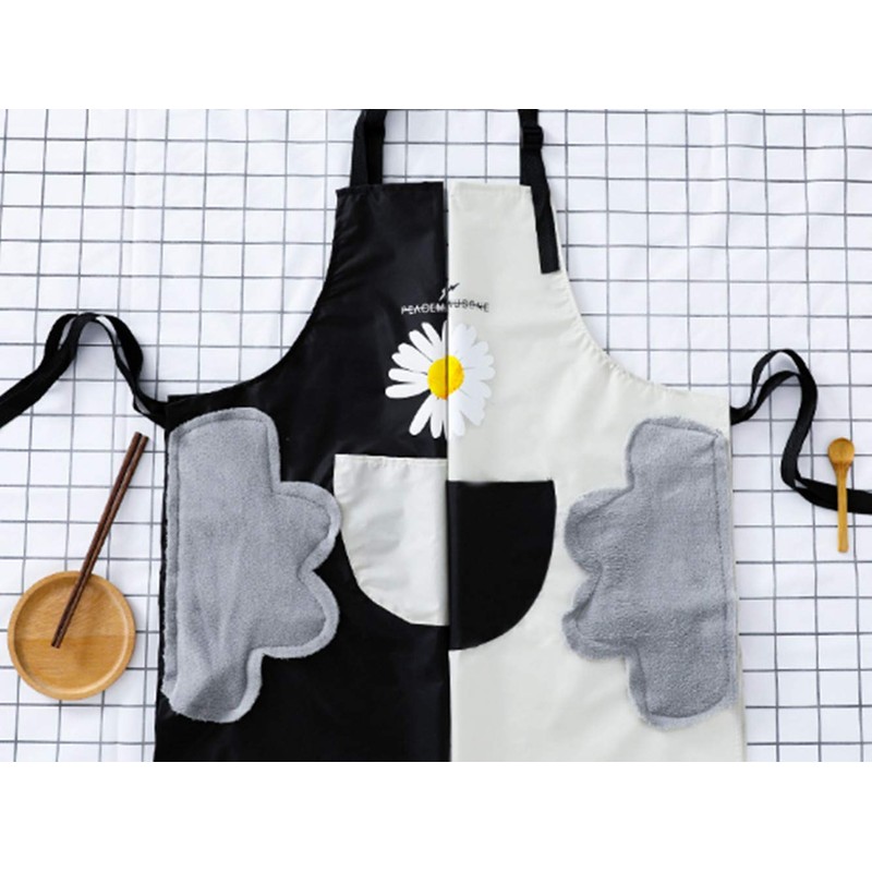 Voarge 2 Small Daisy Kitchen Aprons Adjustable Washable Waterproof Oily