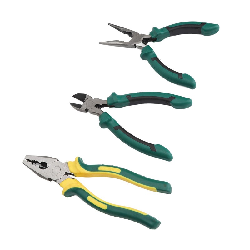 3PCS Plier Set 6 Inch Diagonal Cutting Needle Nose 8