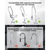 Commercial Sink Sprayer Valve with Hose: iVIGA 45" Flexible Stainless