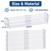 4-Pack Adjustable Drawer Dividers - Clear Expandable Organizers for Drawers,