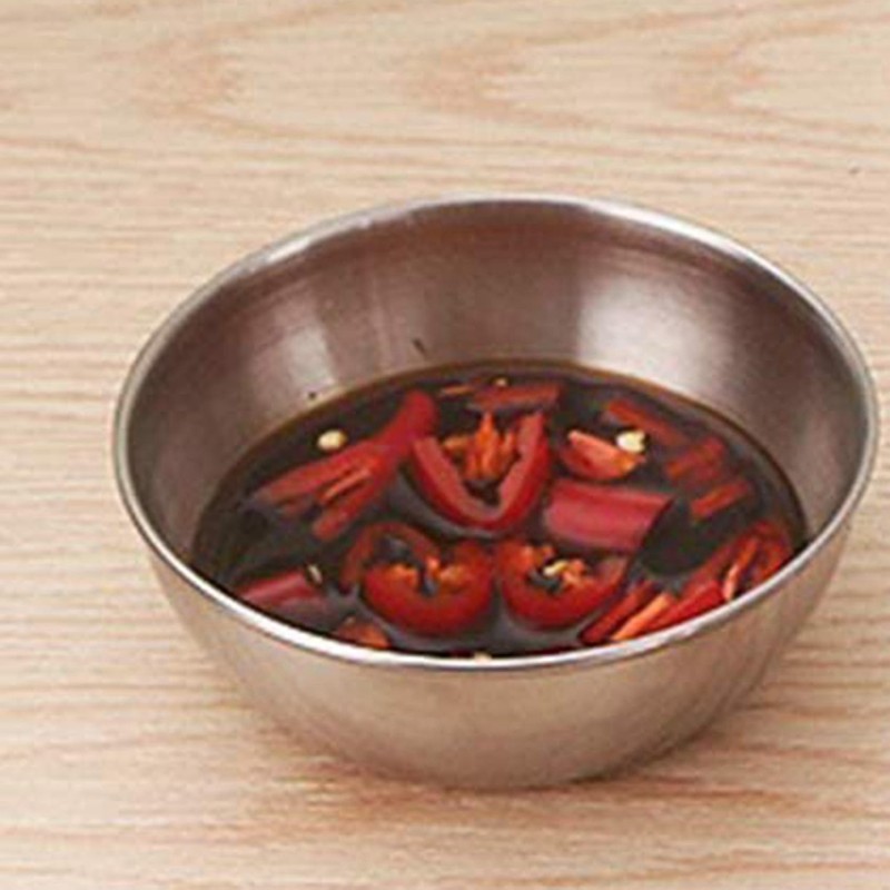 16Pcs Stainless Steel Sauce Dishes Round Seasoning Dishes Sushi Dipping
