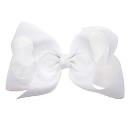 ZCYYYS Hair Clips Boutique Hair Bows Alligator Clip for Women Girl Hairpin 6 Inch TSFJ02N (White)