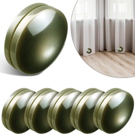 Magnetic Curtain Weights, Plastic Covered Heavy Duty No Sew Shower Curtain Magnets, Avoid Blowing Around, Work for Drapery, Tablecloth, Flag, Outdoor Curtain Liner (Green, 6 Sets)