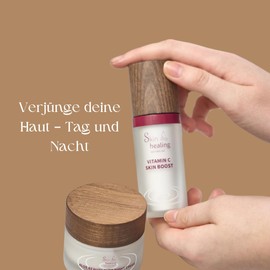 Skinhealing Vitamin C Skin Boost | Naturkosmetik | Vegan | Anti-Aging, entzündungshemmend, reduziert Altersflecken, stimmuliert Kollagen- Produktion, stimmuliert Bindegewebstoffwechsel