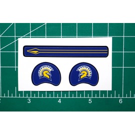 San Jose State Spartans *DIECUT DECALS* for Football Gumball Helmets Miniature