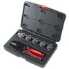 TGR Interchangeable Ratcheting Terminal Crimper Set - 7 Die Sets