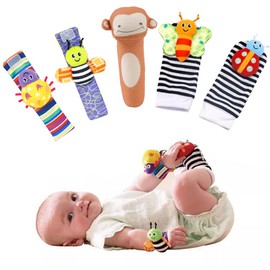 Foot and Wrist Rattles Toy for Infants Portable Socks Baby Wrist Rattle Infant Toy Educational Toys