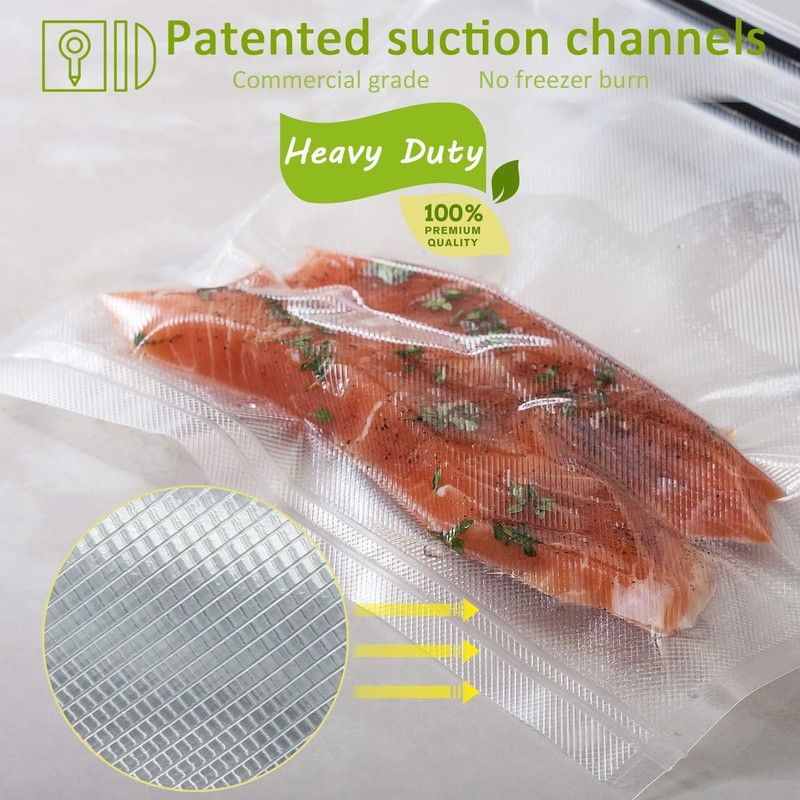 POTANE 6 Pack 11"x20'(3Rolls) and 8"x20' (3Rolls)Thickened Vacuum Sealer Bags