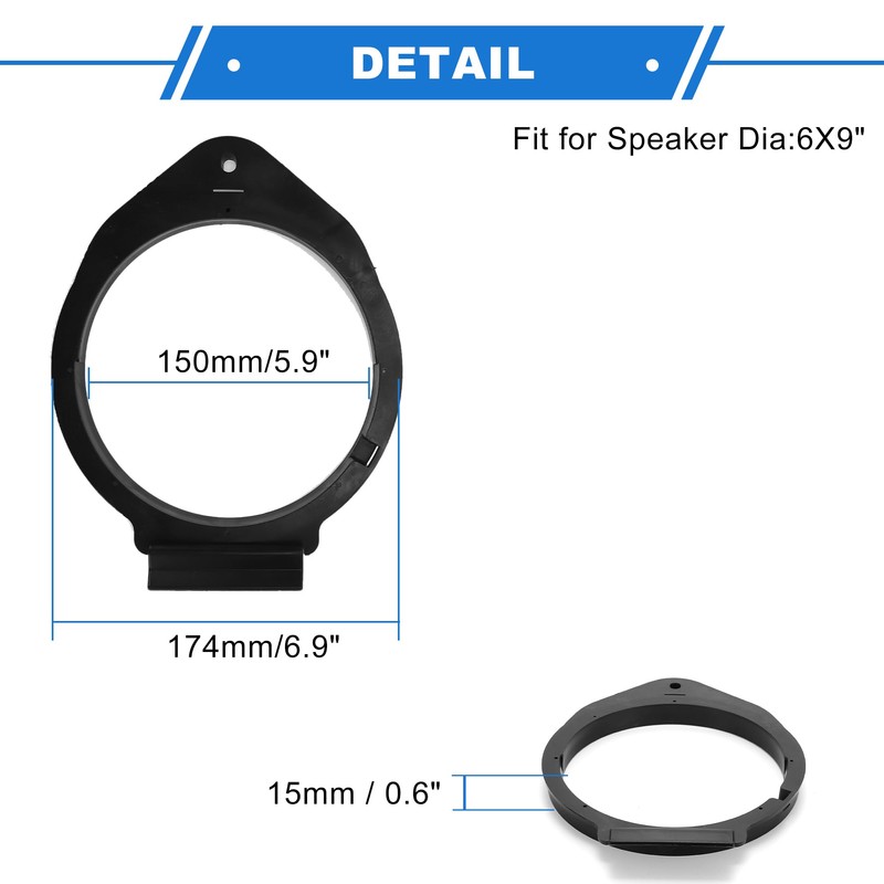 X AUTOHAUX 2 Set Speaker Spacer Ring Tweeter Speaker Spacer