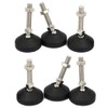 Gasea 6 Packs Furniture Levelers, M8 Threaded Swivel Adjustable Nylon