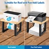 COITEK Label Holder for Rolls and Fan-Fold Labels, Wooden Desktop