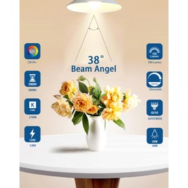 RAGFOZ GU10 Halogen Light Bulb 120V 50W, 12PCS Tlf Fggl024 Uv Bulb, GU10+C, MR16 Light Bulb for Candle Warmer Lamp, Dimmable, 2700K Warm White for Reflector Track Lighting, Recessed Lighting