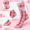 Chicpop 6 Pcs Heart Sunglasses with 6 Pairs Valentines Socks