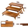 3 Tiered Serving Tray 17 Inch Wooden Cupcake Stand Foldable