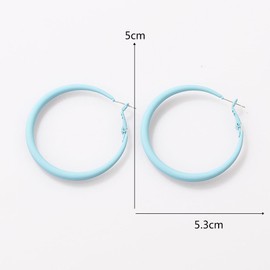 LKingel Rose Hoop Earrings for Women Exaggerated Hoops Earring Lightweight Anti-Allergy Oversized Hoop Earrings for Women (rose)