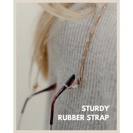 GD GOOD.designs EST. 2015 Ladies Gold, Silver and Rose Gold Eyeglass Chain I 18K Gold Plated Stainless Steel Eyeglass Chain (75cm) I Link Chain for Sunglasses (Gold)