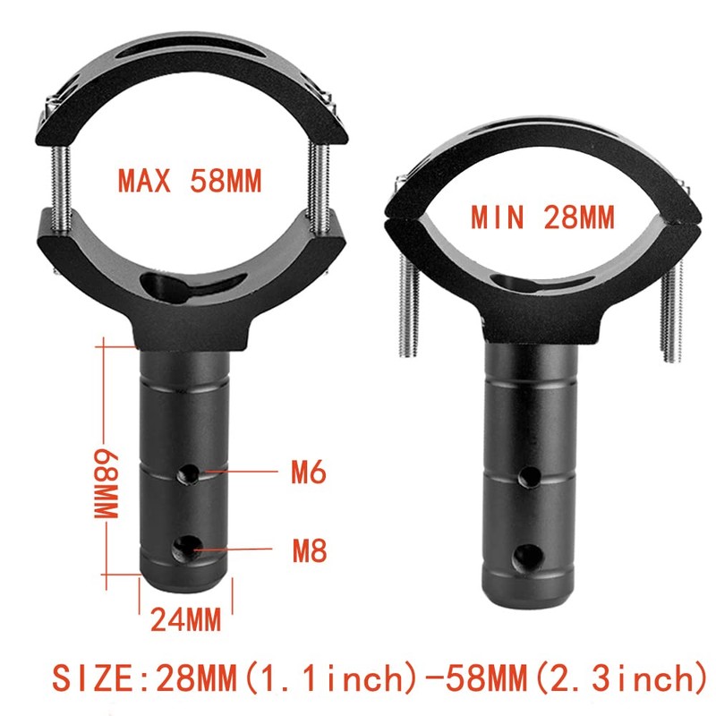 Motorcycle Fork Mount Brackets Fog Spot Light Mount Brackets Aluminium
