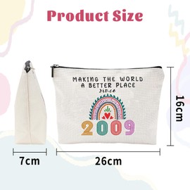 GOZINA 16th Birthday Gifts for Girls, 16 Year Old Birthday Gifts Cosmetic Pencil Bags, 16th Gift for Her, Presents for Classmate Best Friends Bestie Sister Daughter(2009)
