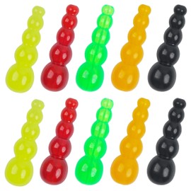 100PCS Stacked Fishing Beads Plastic Trout Beads Fishing Line Rig Bead for Spinner Fishing Lure Making Supplies Fishing Tackle Accessories (Mixed)