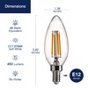 FLSNT 40W Equivalent LED Candelabra Bulbs, Dimmable LED Chandelier Bulbs,
