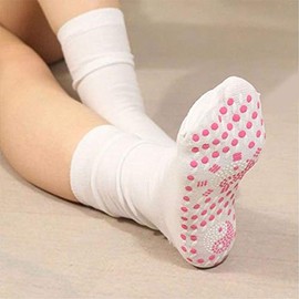Shop Unisex Magnetic Self Heating Yoga Socks - White