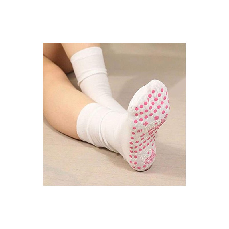 Shop Unisex Magnetic Self Heating Yoga Socks - White