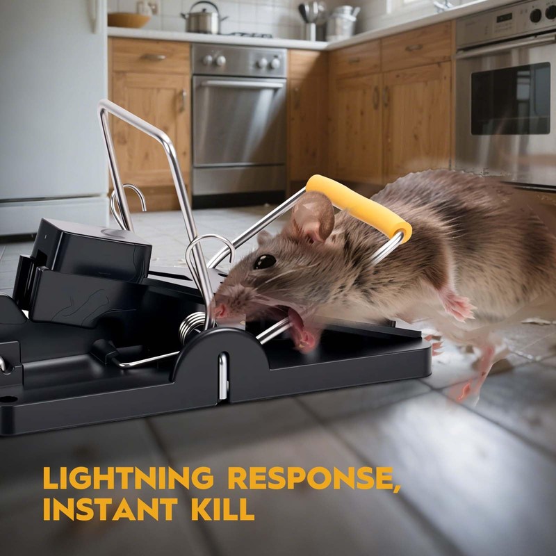 WisProtek Mouse Traps,6 Pack Heavy Duty Reusable Rat Traps that