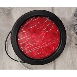 Unbranded Set of 2.. Red 4" Round 12 LED Stop Turn Tail Brake Lights Trailer Truck Sealed