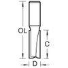 Trend Professional Clearance Ground Two Flute Router Cutter Bit, 1/2