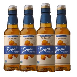 Torani Puremade Zero Sugar Syrup, Caramel, 12.7 Ounce (Pack of 4)