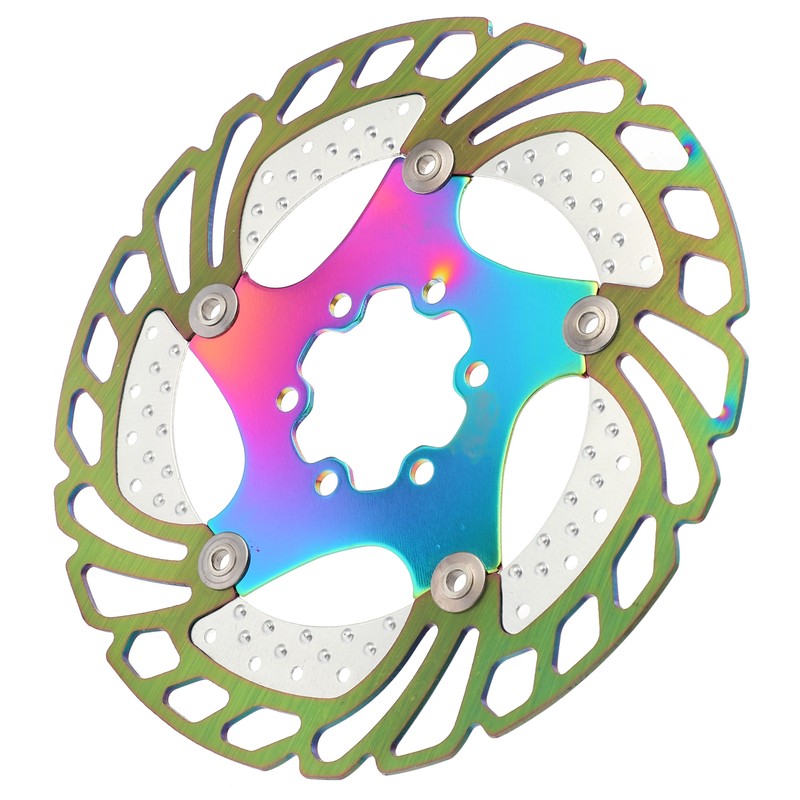 Mountain Bike TitaniumPlated Cooling Disc Brake Rotor 6 Nails Cycling