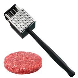 Aohyue Meat Tenderiser 2 in 1, Meat Hammer Stainless Steel, Double-Sided Cutlet Tenderiser, Steaker Made of Non-Slip Handle, Ideal for Steak, Chicken, Pork and Fish