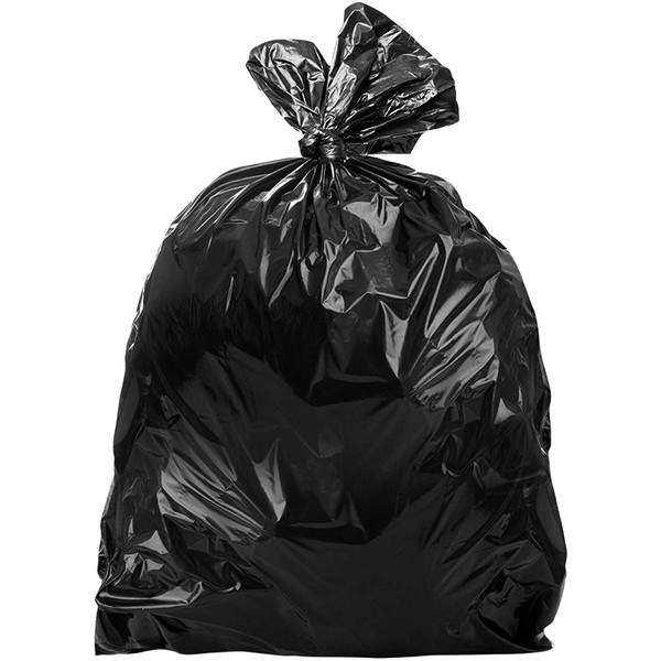 ToughBag 55 Gallon Trash Bags, Large 55-60 Gallon Industrial Trash Bags, Black Garbage Bags, 38 x 58" (100 COUNT) - Outdoor Trash Can Liners for Commercial, Janitor, Lawn and Leaf - Made in USA
