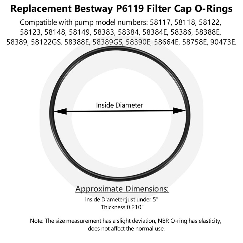 4 Pack O-Ring - Replacement P6119 (P6119ASS16) O-Ring for Bestway